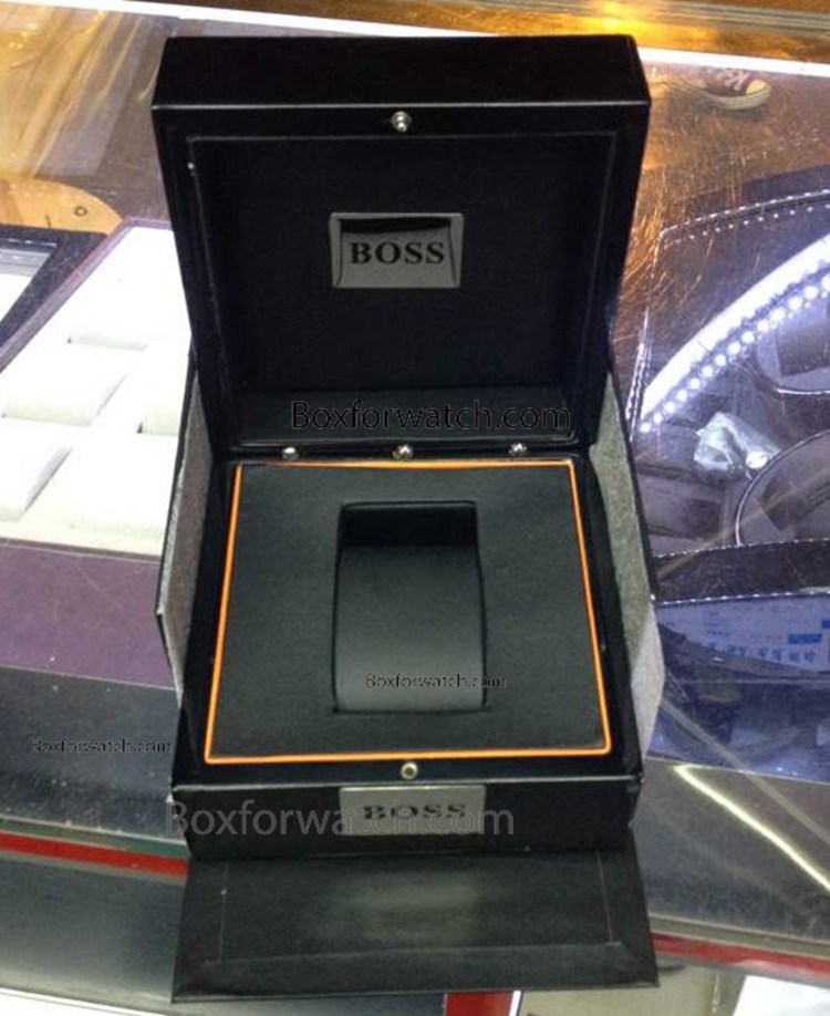 Copy BOSS Polished Black Wooden Watch Box / Replacement Boxes